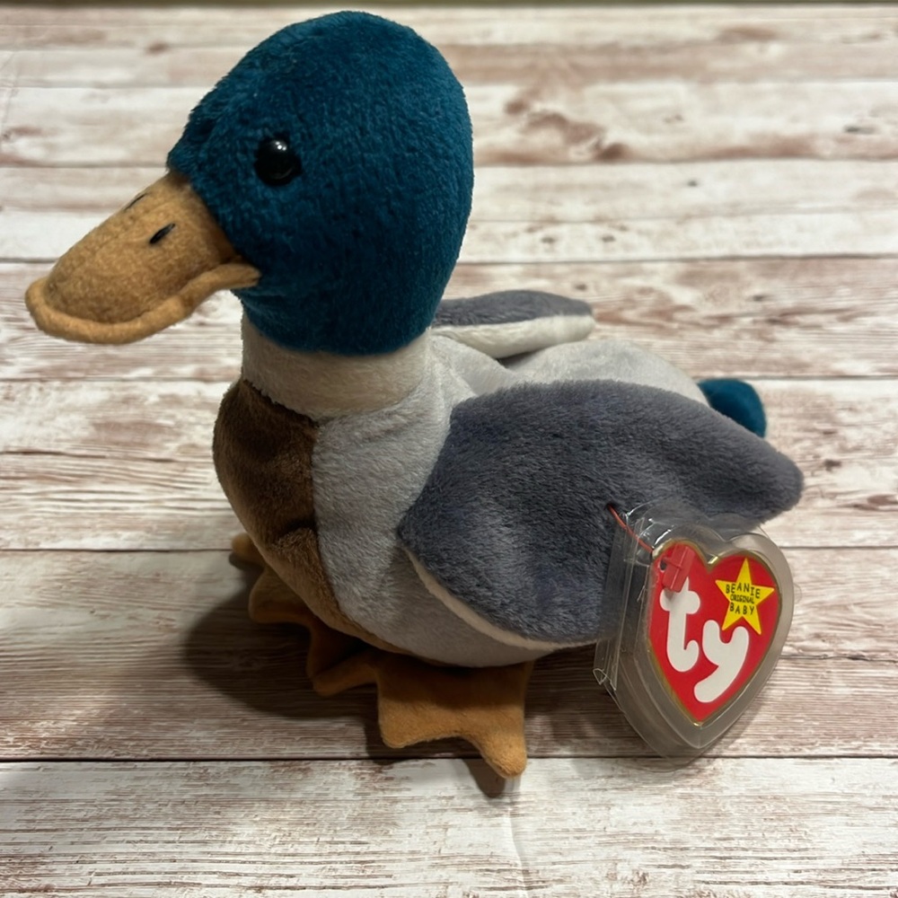 RARE Mint Errors 1998 Jake Ty Beanie Baby Mallard Duck